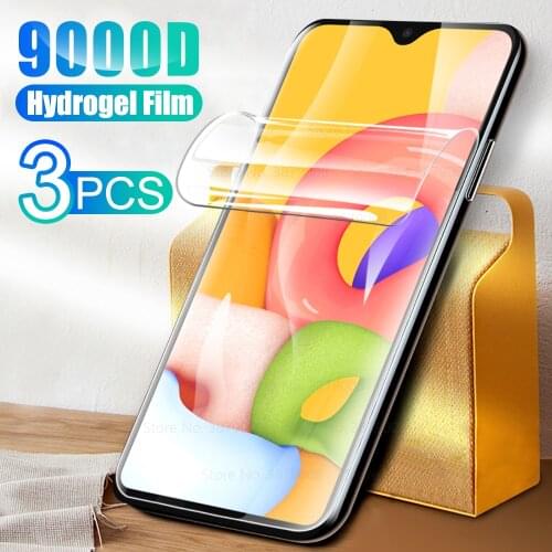 3PCS hydrogel film for samsung galaxy A01 screen protector for samsung A01 A 0101A SM-A015F/DS 5.7" phone films cover not glass