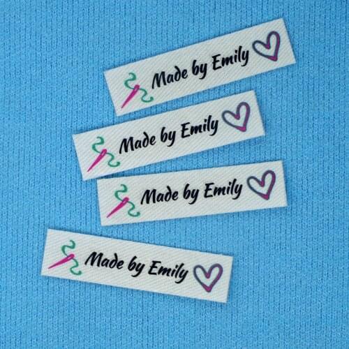 96piece Ironing Labels, Logo or Text, Personalized Brand , Clothing Labels, Custom Design, Cotton tags (YT155)