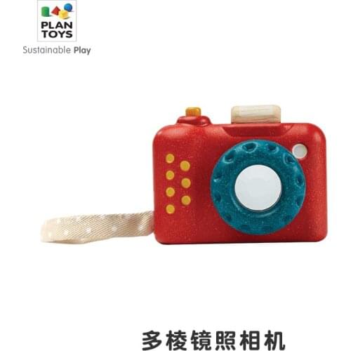 PlanToys Baby Camera Rubber Wooden Rotatable Lens Kaleidoscope Internet Celebrity 5633 Baby toys Wooden toys