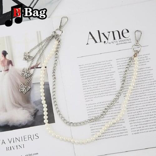 Fashion Metal chain punk Hip hop bag chain Decoration single shoulder slant across bag Pendant DIY Accessories