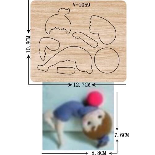New Gymnastic girl wooden dies cutting dies for scrapbooking /Multiple sizes /V-1059