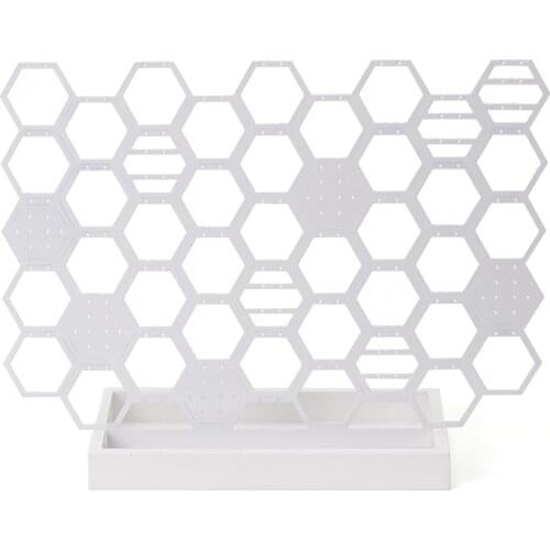 Honeycomb Jewelry Organizer and Earring Display Stand, Earrings Holder Organizer Jewelry Storage Rack