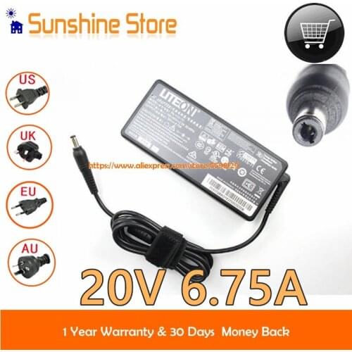 Genuine Liteon PA-1131-72 CHICONY A135A006L A16-135P1A AC Adapter 20V 6.75A 135W Power Supply Thin For Gameing Laptop Charger