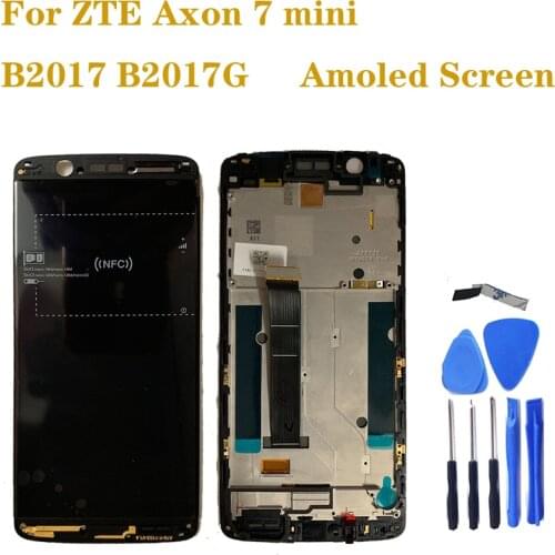 5.2” Original AMOLED screen For ZTE Axon 7 mini B2017 B2017G LCD display touch screen digitizer OLED Screen repair kit
