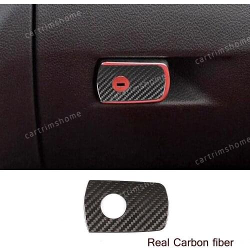 Carbon Fiber Co-pilot Glove Storage Box Handle Trim For BMW M3 M4 F80/82 2014-18