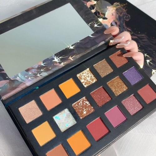 18-color Matte Earth Color Eyeshadow Palette Long Lasting Waterproof Shimmering Glitter Pearlescent Eye Shadow Makeup Set