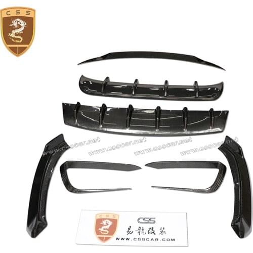Front lip side skirts diffuser spoiler aspec style carbon fiber body kit for Maserati Levante larte