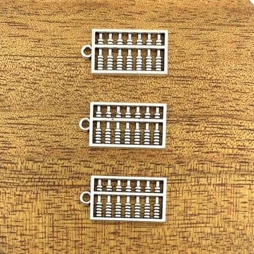10 pieces of charm abacus 25*13mm Tibetan silver plated pendant jewelry DIY handmade craft pendant alloy