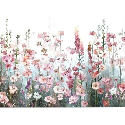 Paint By Numbers Art Oil Painting Pink Flower Living Room Bedroom Home Decoration Wall Decoration