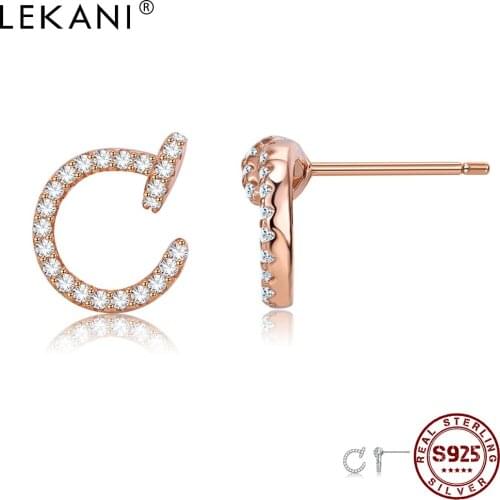 LEKANI 925 Sterling Silver Earrings Creative Nail Design Woman Earrings Fashion Jewelry Anniversary To Send Girlfriend Gifts