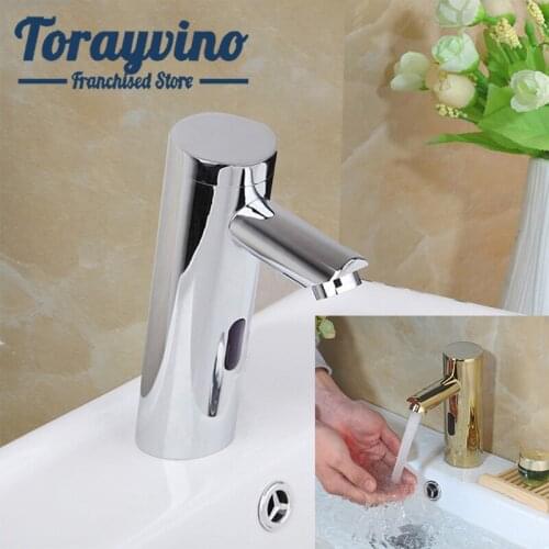 Bathroom Automatic Hand Touch Sensor basin Faucet Brass Chrome Bathroom Basin Faucet Torneira Sink Faucet Mixer Tap Water