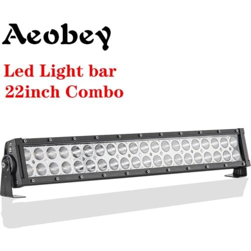 Aeobey LED Light Bar 22inch 120w Work Light for SUV 4x4 Offroad 12V 24V Led Work Light Trucks SUV Accessories Fog Lamp