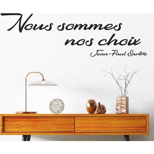 Sticker Citation Nous Sommes Nos Choix Vinyl Wall Art Decor Mural Decal Wallpaper Living Room Home Decor Poster House Decoration