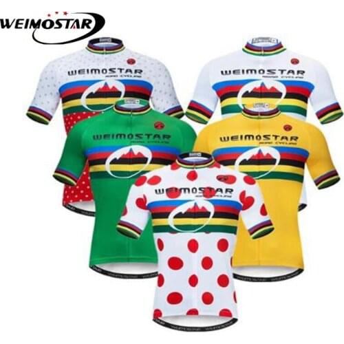 Weimostar 3D Bike Team Cycling Jersey Mens Summer Pro Bicycle Clothing Camisa Ropa Ciclismo MTB Biking Shirt Sport Wear