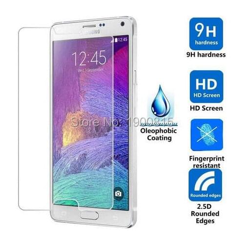 Safety Tempered Glass For Samsung Galaxy Note 4 N910 N9100 Screen Protector Front Screen Protective Film For Samsung Note4 Guard