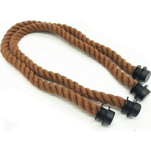 1 pair brown 65cm long rope hemp handles for obag bag use