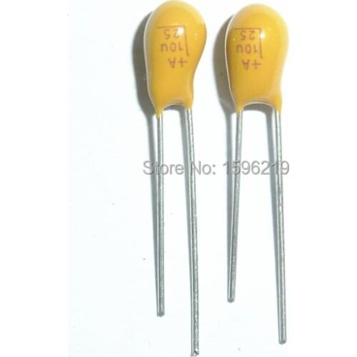10pcs Tantalum capacitor 10uF 25V Brand New 25V10uF DIP Radial