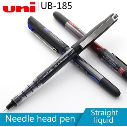 2pcs Japan UNI UB-185/185S gel pen Business VISION Needle Head Uni-ball Straight Liquid Water Bottle 0.5mm