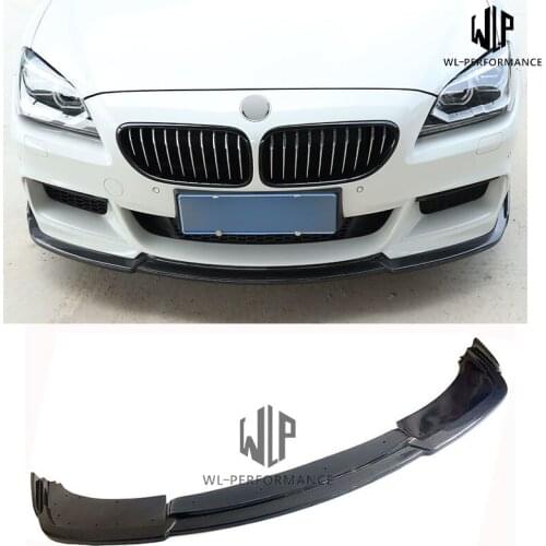 F06 F12 F13 High Quality Carbon Fiber front Lip splitter Car Styling for BMW New 6 Series F06 F12 F13 MSport MTech 2014-UP