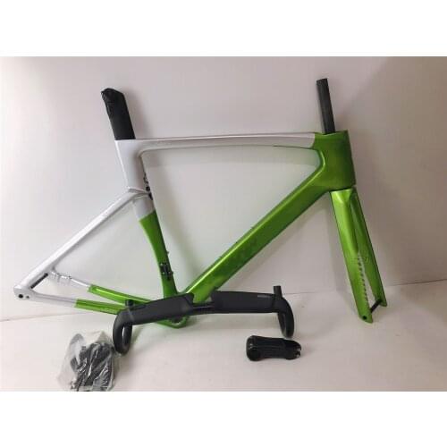 Newly launched 5-w 1:1 mold carbon fiber road frame with color rim brake or disc brake version carbon fiber frame