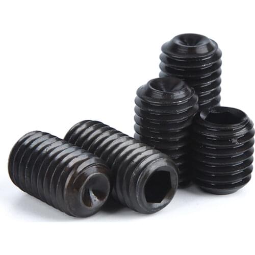M2x2-10mm Cup Point Grub Scerw DIN916 Oxidized 12.9 Grade Alloy Steel Model DIY Fitting