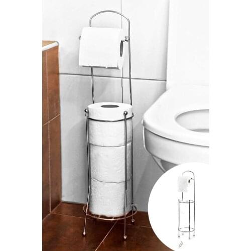 Wc Sheet Stainless Redundant Free Standing Toilet paper holder