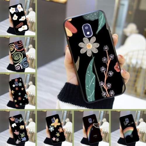Back Cover For Samsung Galaxy J4 J6 J8 Plus 2018 J3 J5 J7 2015 2016 2017 J2 J5 J7 Prime Star Flower Soft Silicone Phone Case