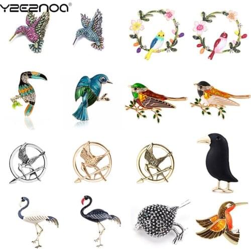 Multicolor Bird Brooch Pins Enamel Ainmal Brooches Enamel Flying Swallow Brooch Pins For Women Animal Bird Broche Jewelry Gift