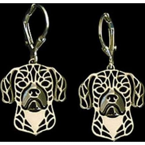 Womens Metal Dog Earrings Lovers Jewelry Alloy Cutout Puggle Earrings