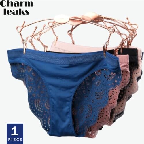 Charmleaks Womens Fashion Cozy Sexy Low-waist Hollow Hips Briefs Soft Comfortable High Quality Underwear 1PCS