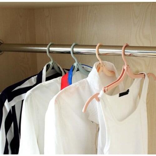 1PC PP Folding Clothes Pegs Travel Clothes Hanger Magic Portable Outdoor Slip-resistant Clothing Hangers 7*13cm