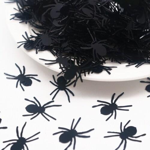 10g 14*18mm Black Spiders Sequins Halloween Party Decoration Kids Halloween DIY Gift Costume Lentejuelas Material