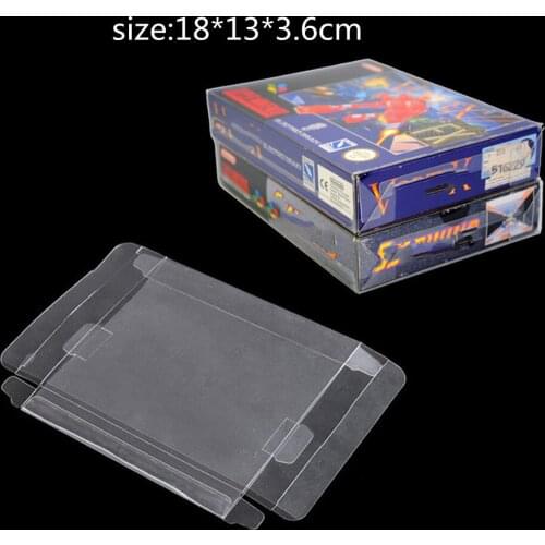 10pcs/lot Clear transparent for SNES For N64 Game box Protector Case CIB games plastic PET Protector for game boxes