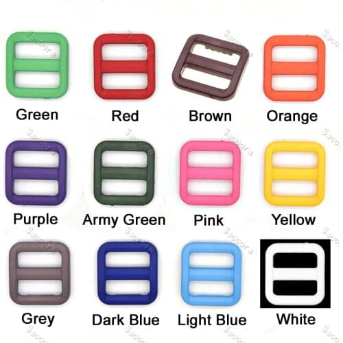 12pcs/pack 5/8" Colorful Triglides Adjust Buckle For Dog Collar Harness Backpack Strap Webbing 15mm 12 colors