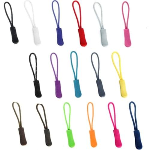 5pcs/pack Mix Color Cord Zipper Pull Strap Lariat Black For DIY Apparel Accessories