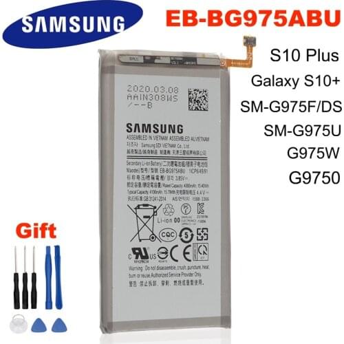 SAMSUNG Original EB-BG975ABU 4100mAh Battery For Samsung Galaxy S10 Plus S10+ SM-G975F/DS SM-G975U/W G9750 Mobile Phone +Tools