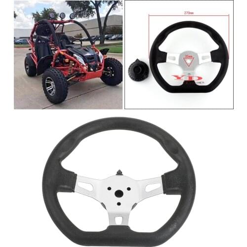 270mm Vehicle Steering Wheel Replacement Accessories Universal 3 Spokes with Holes For Go Kart