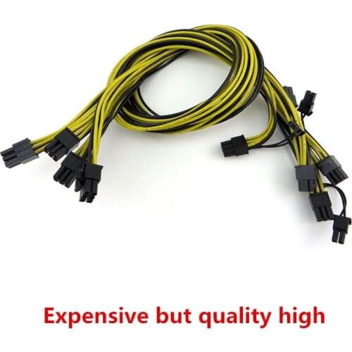 Angitu 6Pin to 8Pin (6+2Pin) PCIe Power Cable16 AWG for GPU Video Card ETH Ethereum Mining