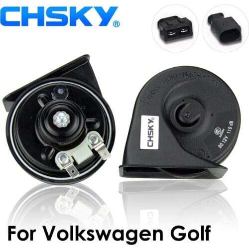 CHSKY Car Horn Snail type Horn For Volkswagen Golf 1997 to Now 12V Loudness 110-129db Horn Long Life Time High Low Klaxon