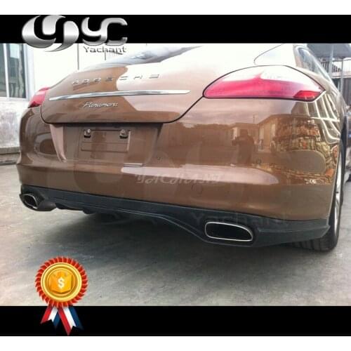 Car-Styling Carbon Fiber / FRP Fiber Glass Rear Bumper Lip Fit For 10-13 Panamera 970 GMT German Tuner Style Rear Lip Diffuser