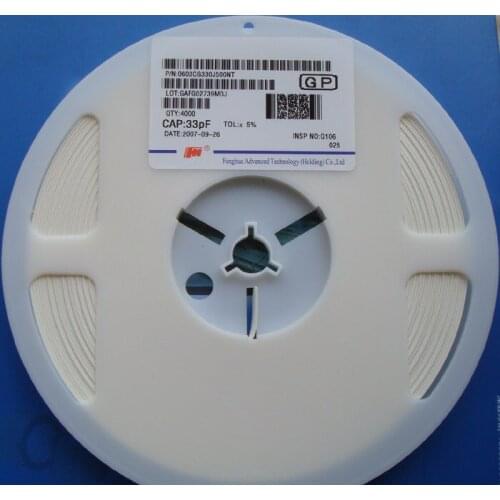Free Delivery. Patch capacitance 0603 33 pf 33 pf 50 v a plate of 4000 only 5