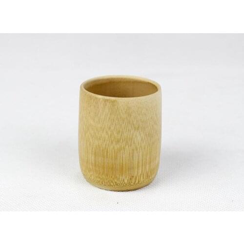 Handmade Natural Bamboo Tea Cup Japanese Style Beer Milk Cups With Handle Green Eco-friendly Travel Crafts SN1258