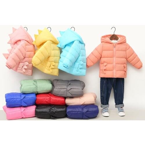 1-5 Years Kids Hooded Down Jacket Dinosaur Outfit For Coats Boys Cartoon Warm Coat Toddler Zipper Jacket Outerwear Clothing