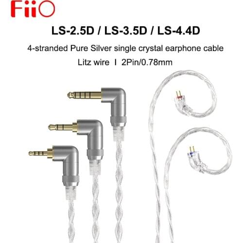 FiiO LS-2.5D/LS-3.5D/LS-4.4D 2.5/4.4mm Balanced 3.5mm Single-ended 2-Pin 0.78mm Earphone Replacement Cable