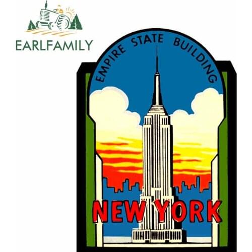 EARLFAMILY 13cm x 9.4cm For Building New York Car Graffiti Sticker Fashion Decal Car Accessories Vinyl Material Custom Printing