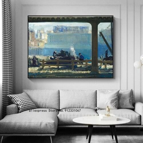 France Paul Cezannes Blue Morning Landscape Oil Painting Home Decor Print Canvas Painting Art Wall Canvas Poster
