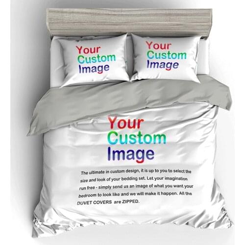 Custom Bedding Set with Pillowcase 2/3 pcs Luxury 3D Print Twin Full Queen King Size Duvet Cover Submit Any Design/Picture OEM