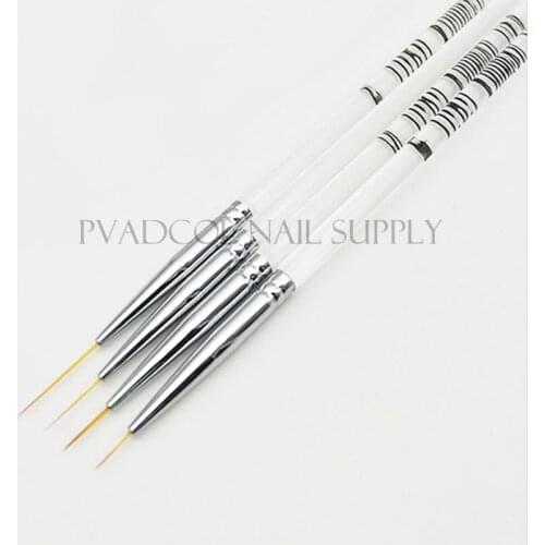 Nail Art Gel Liner Brush Lines Drawing Painting Pen Acrylic Manicure Salon Tool Set of 4