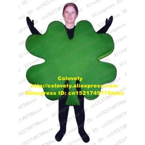 Lovely Green Four Lutos Leaf Mascot Costume Mascotte Fourleaf Yotsunoha Leafage With Four Flabellate Leaves No.3884 Free Ship