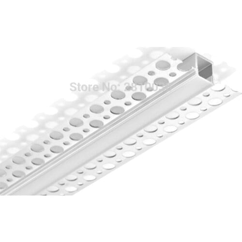 10 X1 M Sets/Lot Linear flange led strip channel super thin T type led aluminium profile for recessed wall lights